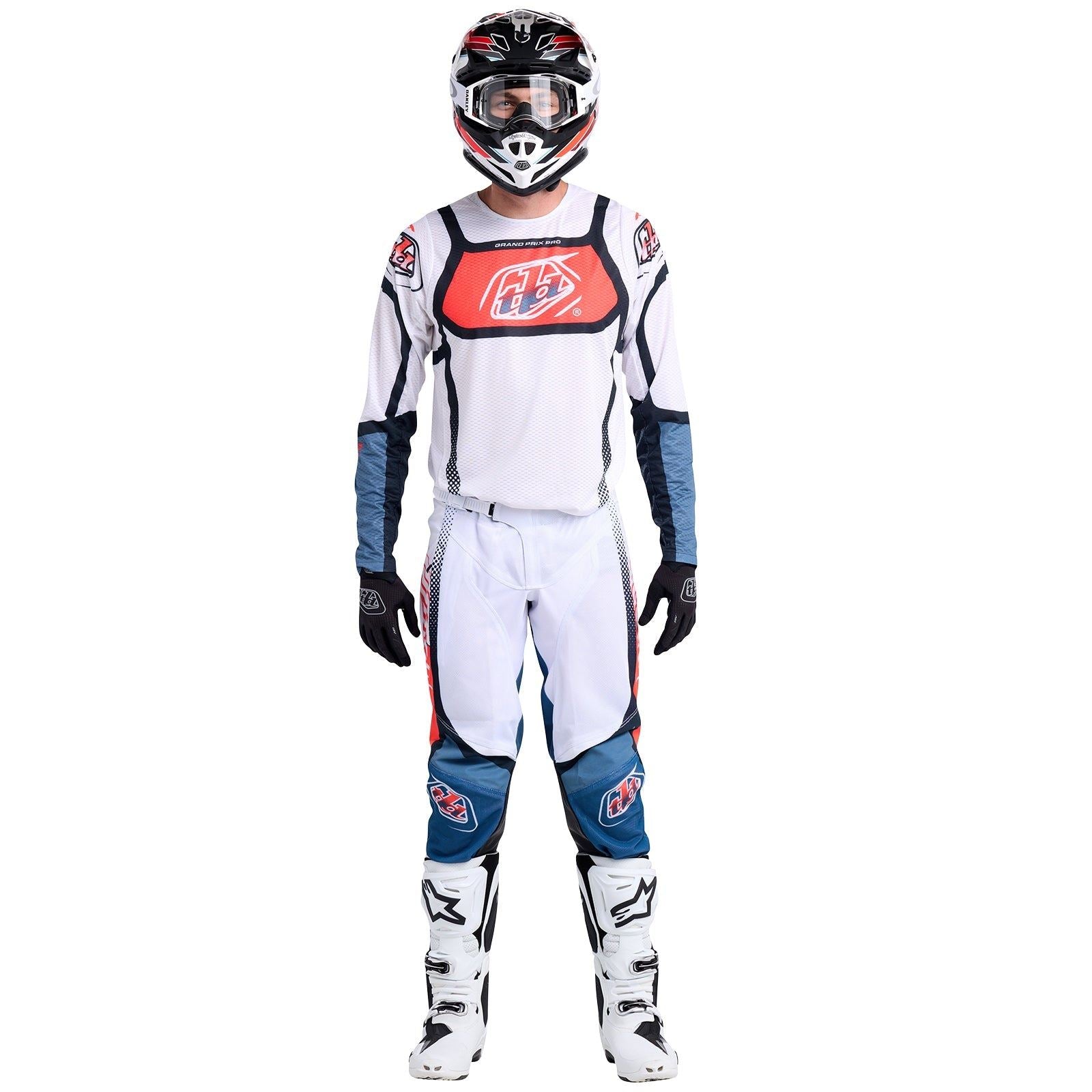 Troy Lee Designs 2025 Motocross GP PRO AIR Bands Combo Kit White Indigo